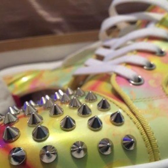 CHRISITIAN LOBOUTIN / LOUS JUNIOR SPIKES ORLATO FLAT PAT 44.5/12